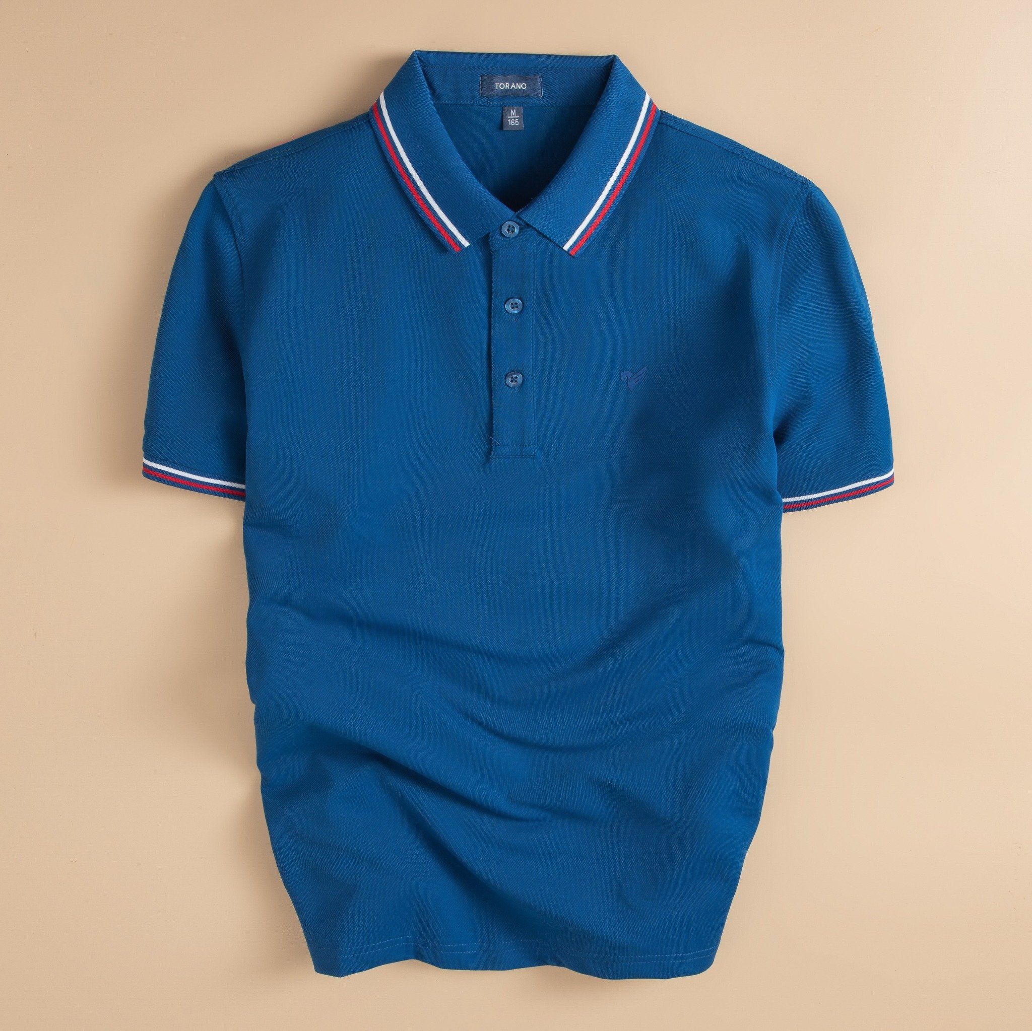  Áo polo trơn bo kẻ in logo Horse ngực GSTP869 