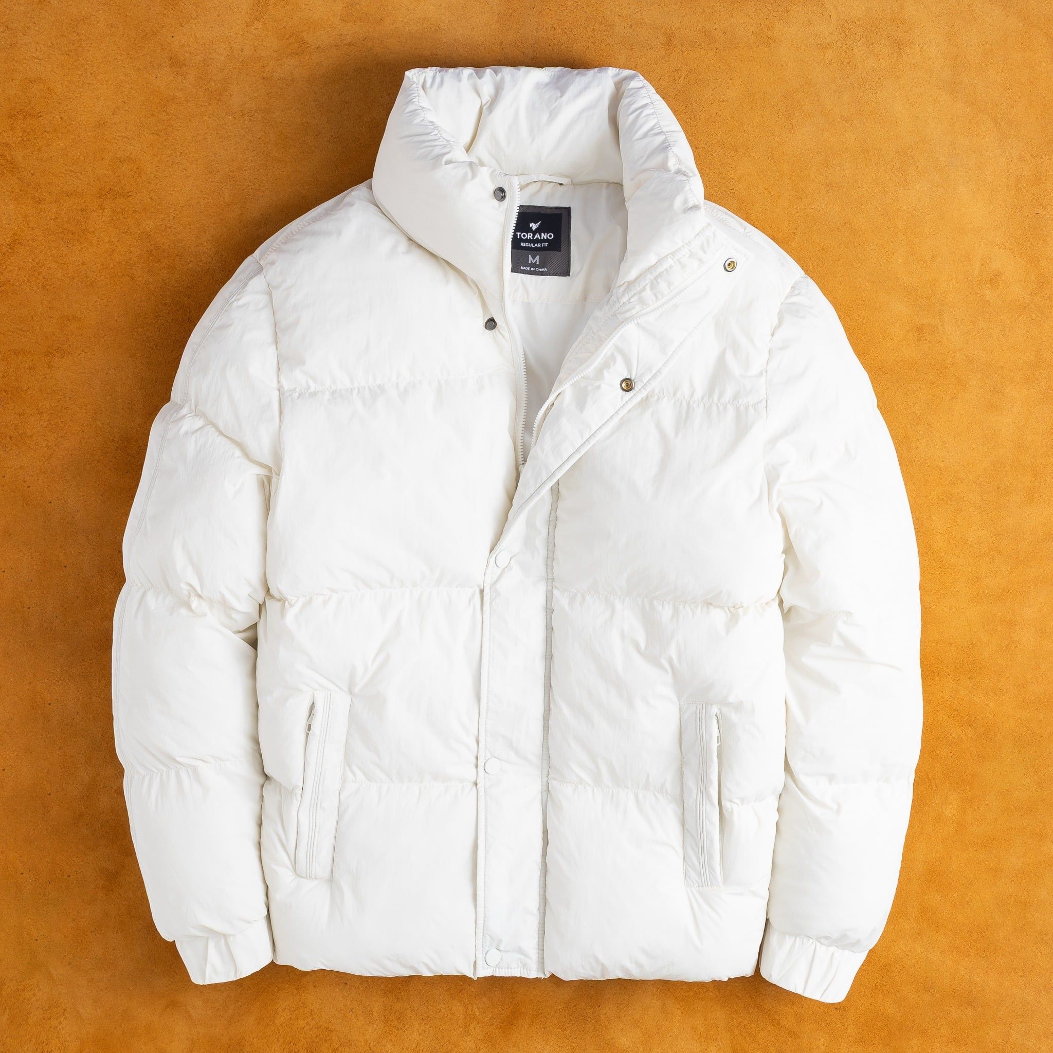  Áo khoác phao 3 lớp trơn chần bông cổ cao GWCF302 