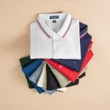  Áo polo trơn bo kẻ in logo Horse ngực GSTP869 