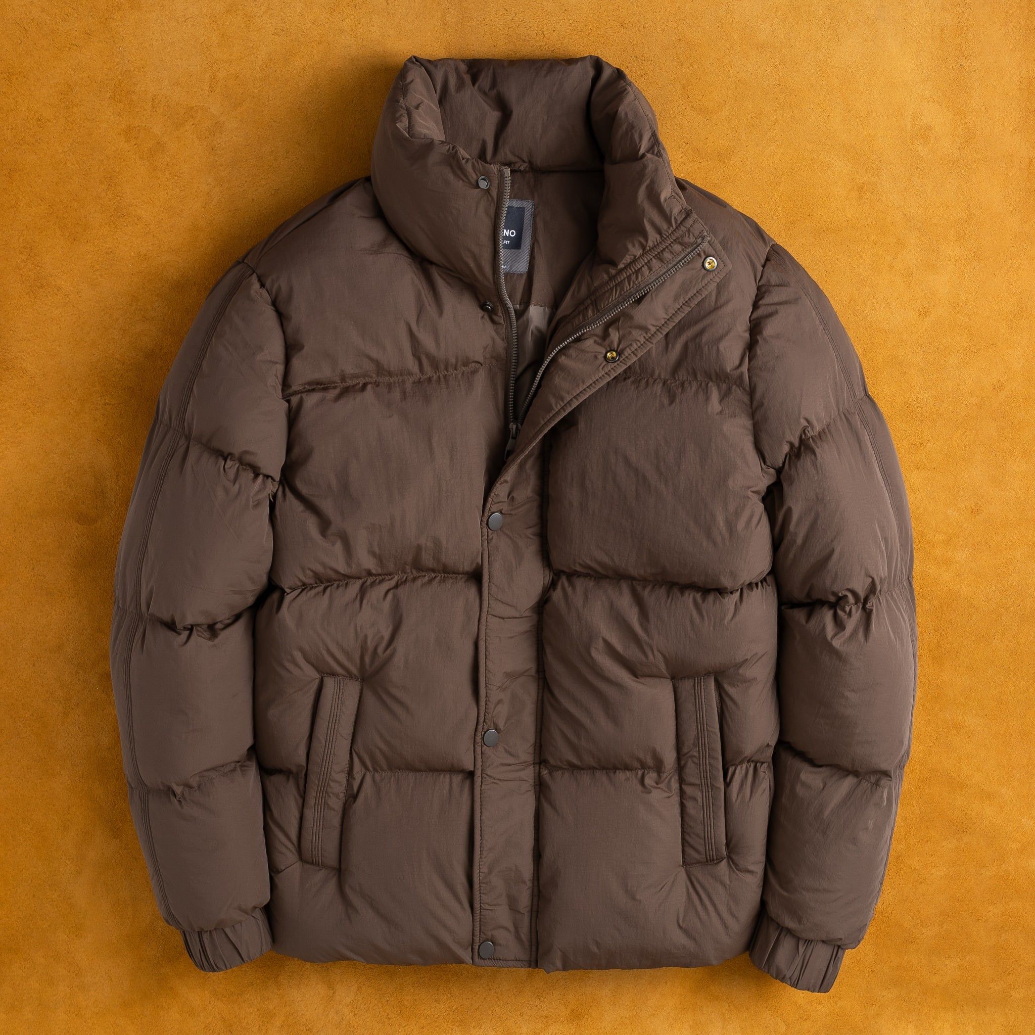  Áo khoác phao 3 lớp trơn chần bông cổ cao GWCF302 