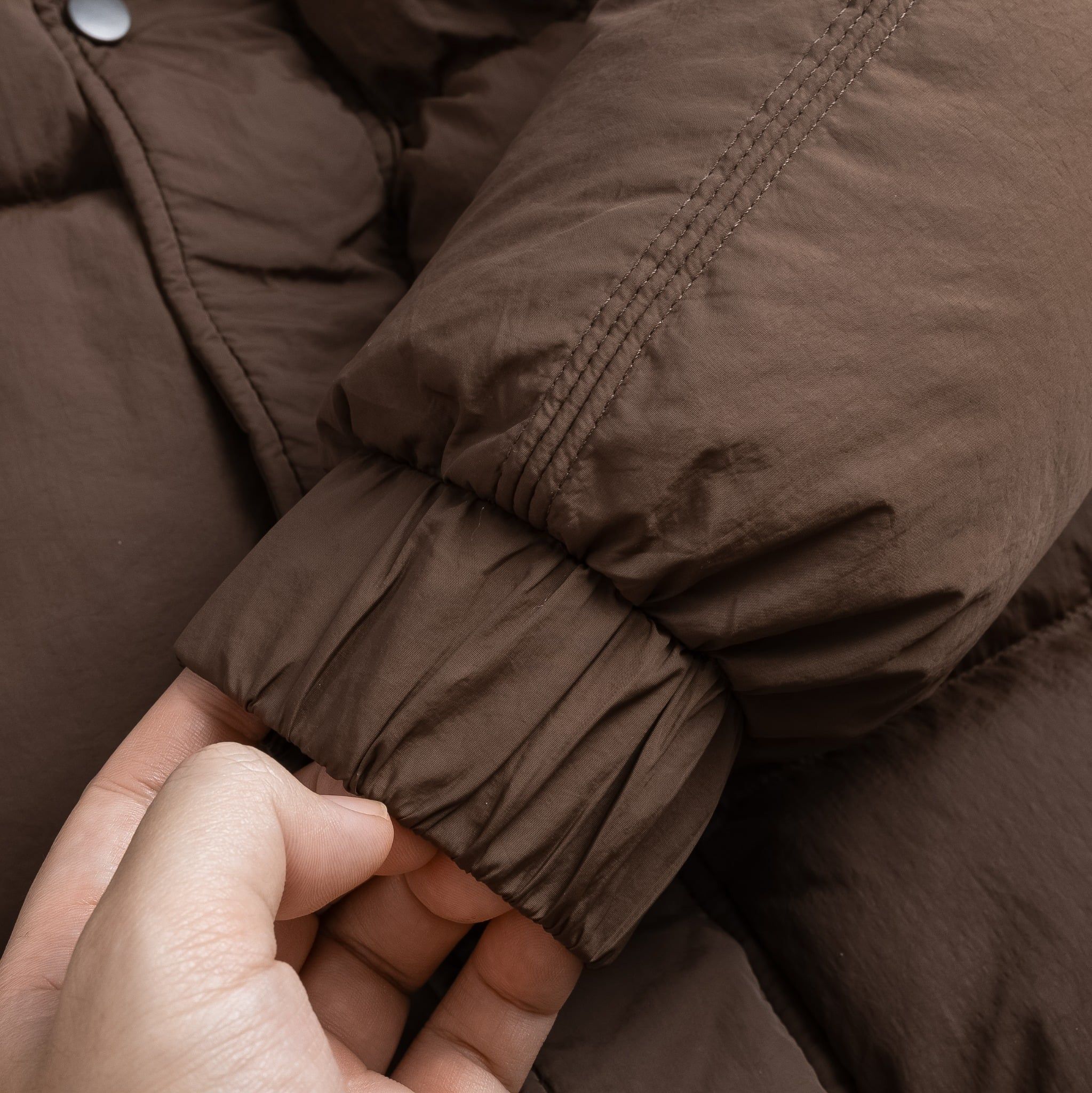  Áo khoác phao 3 lớp trơn chần bông cổ cao GWCF302 