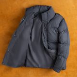  Áo khoác phao 3 lớp trơn chần bông cổ cao GWCF302 