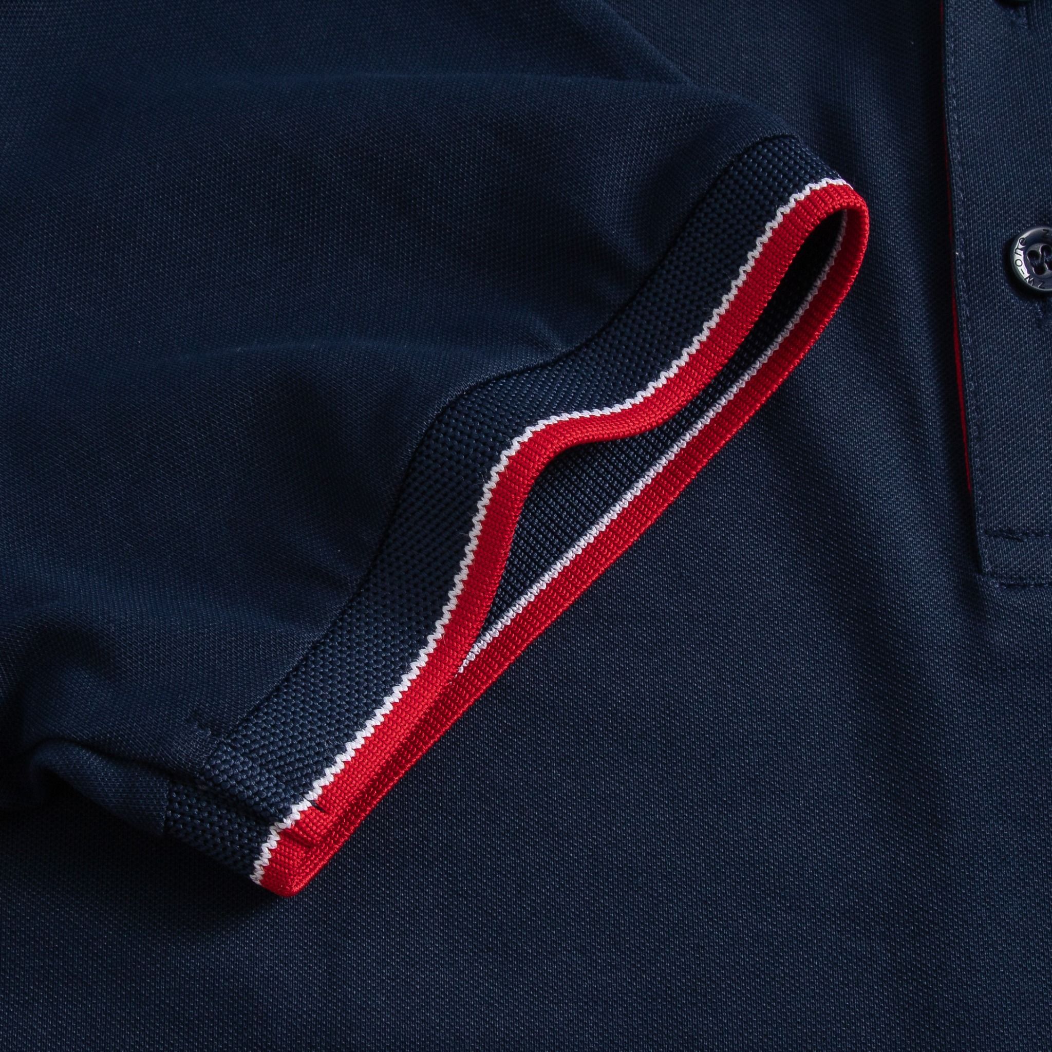  Áo polo trơn bo kẻ in logo Torano ngực GSTP845 