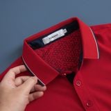  Áo polo trơn bo kẻ in logo Torano ngực GSTP845 