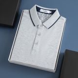  Áo polo trơn bo kẻ in logo Torano ngực GSTP845 