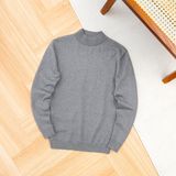  Áo len trơn cổ trụ thêu logo ngực GWTE824 