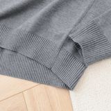  Áo len trơn cổ trụ thêu logo ngực GWTE824 