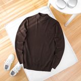  Áo len trơn cổ trụ thêu logo ngực GWTE824 