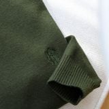  Áo len trơn cổ trụ thêu logo ngực GWTE824 