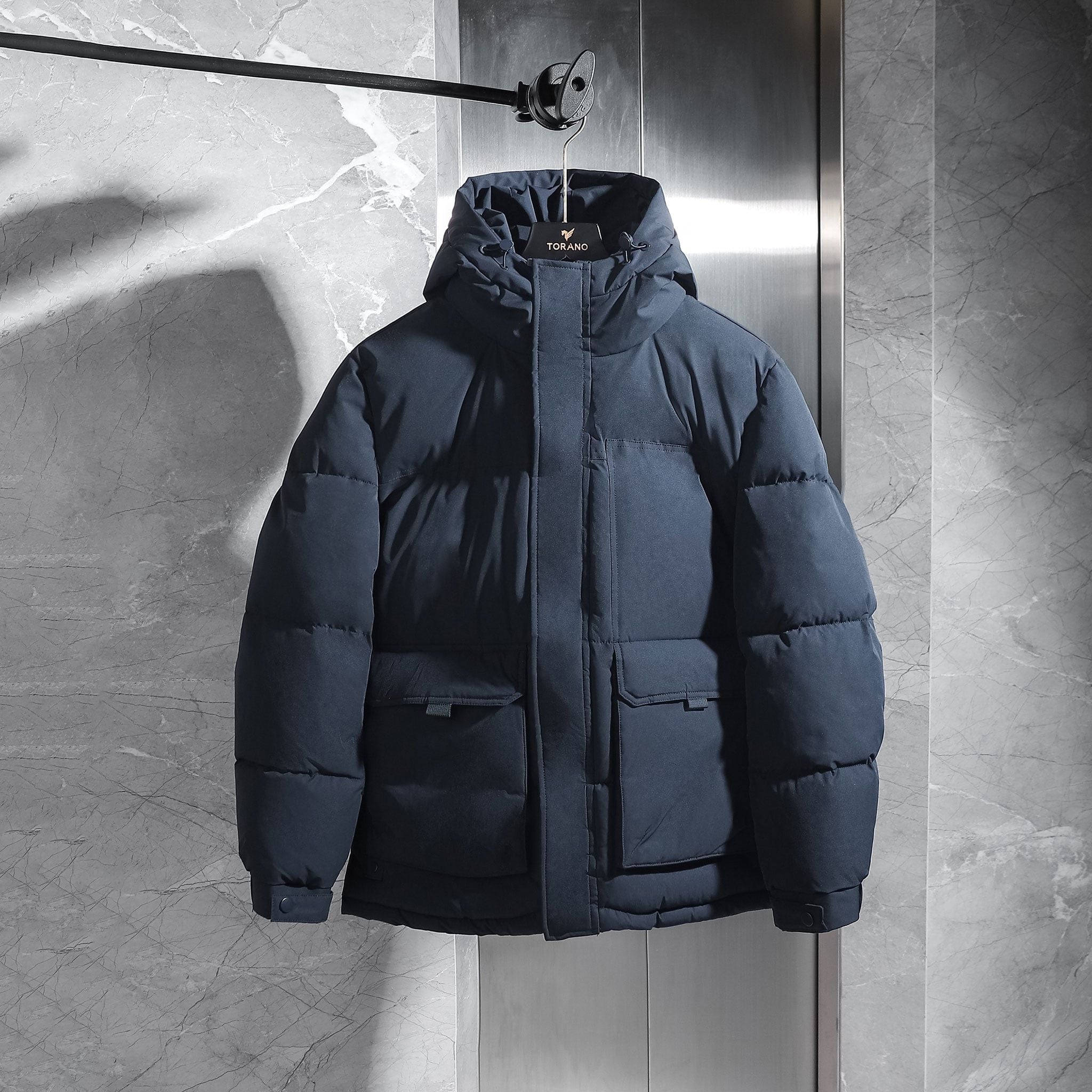  Áo khoác phao 3 lớp chần bông mũ liền GWCF303 