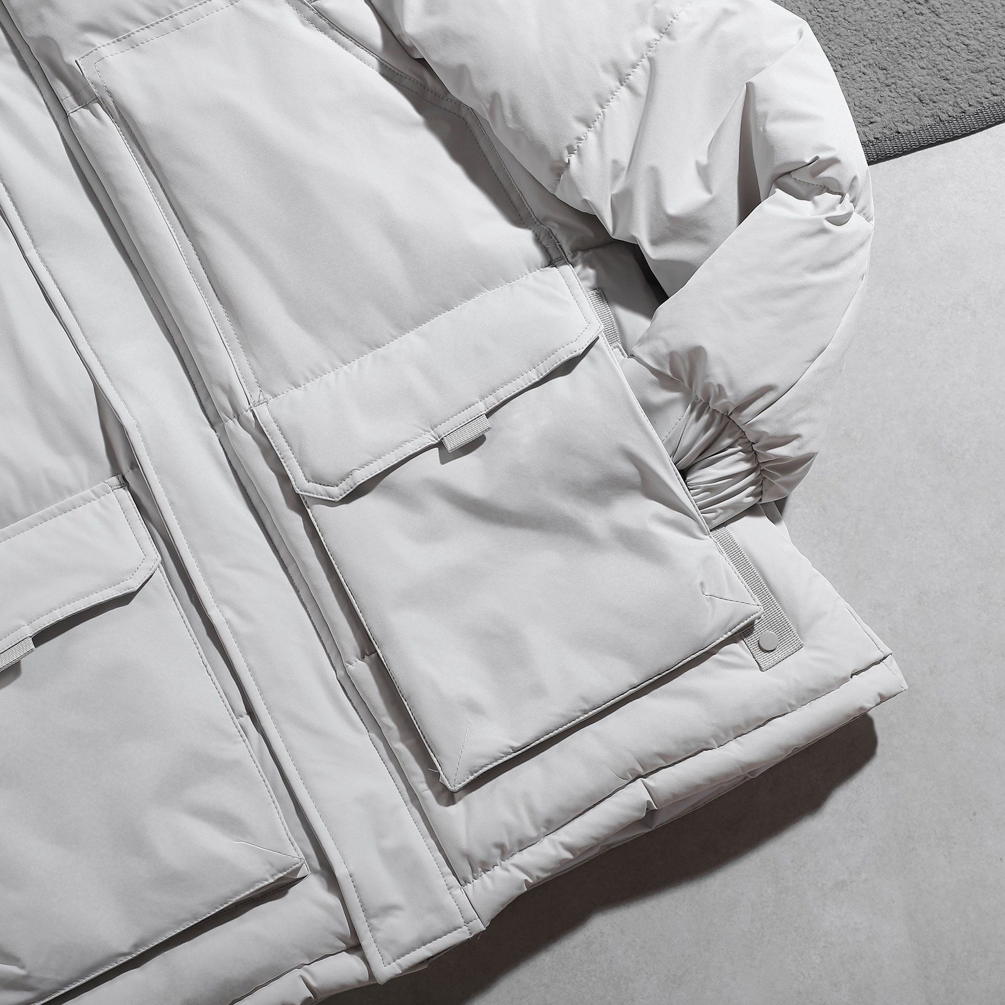  Áo khoác phao 3 lớp chần bông mũ liền GWCF303 