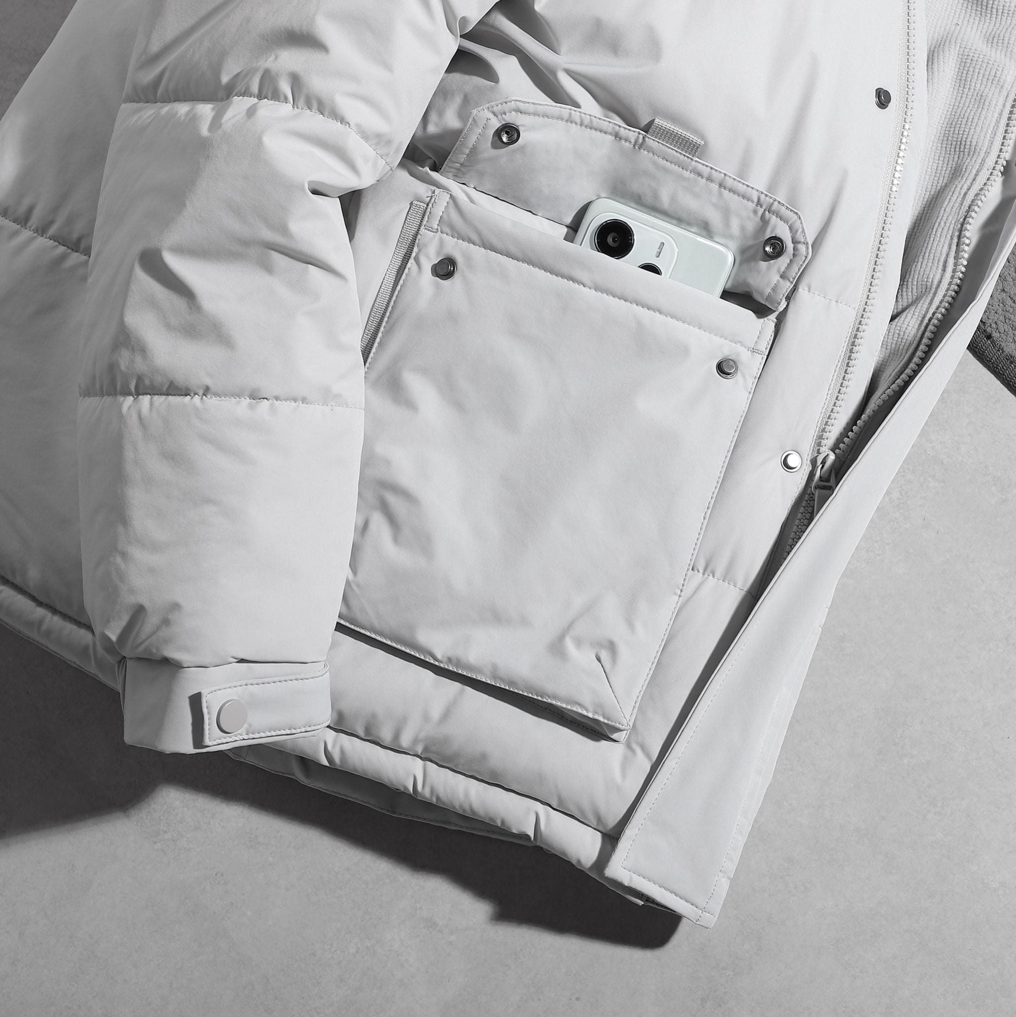  Áo khoác phao 3 lớp chần bông mũ liền GWCF303 