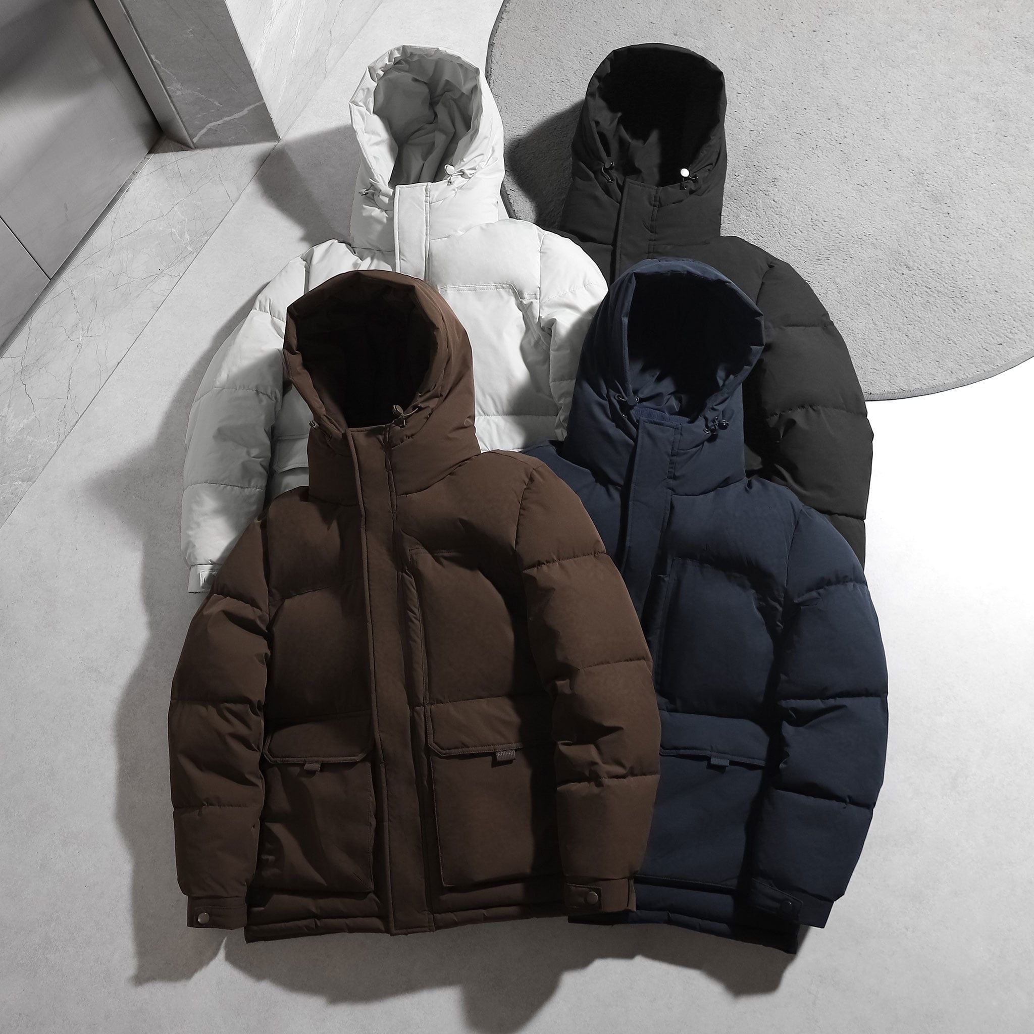  Áo khoác phao 3 lớp chần bông mũ liền GWCF303 