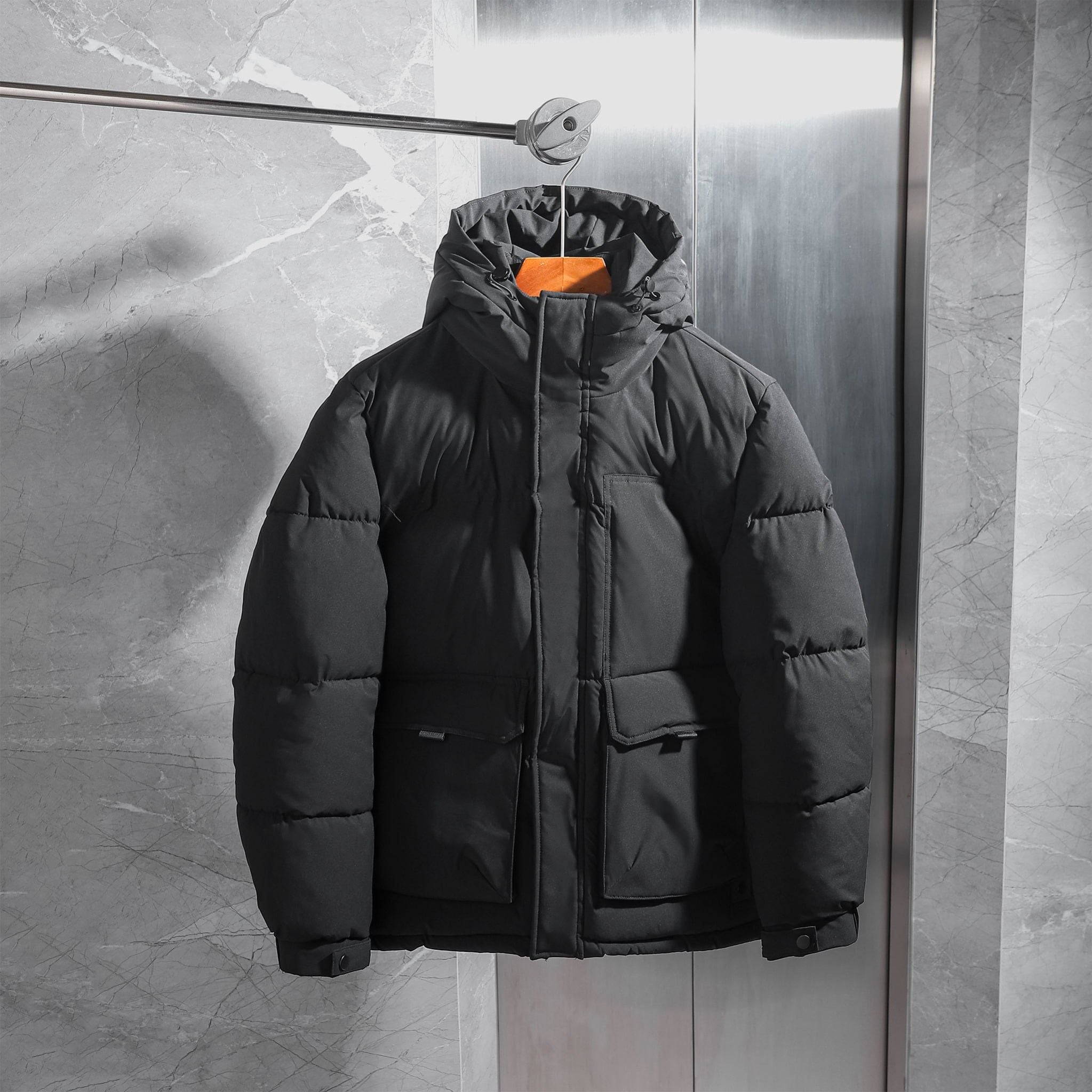  Áo khoác phao 3 lớp chần bông mũ liền GWCF303 