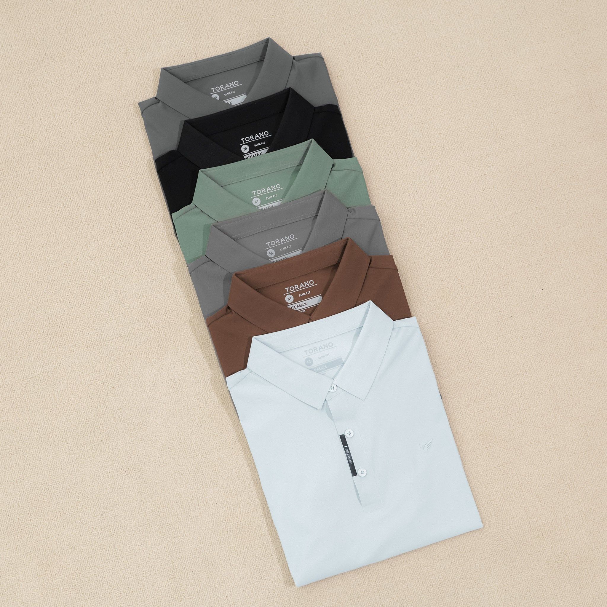  Áo polo seamless trơn bo kẻ GSTP871 