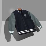  Áo khoác nỉ can phối cổ bomber thêu logo ngực GWCS501 