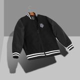  Áo khoác nỉ can phối cổ bomber thêu logo ngực GWCS501 