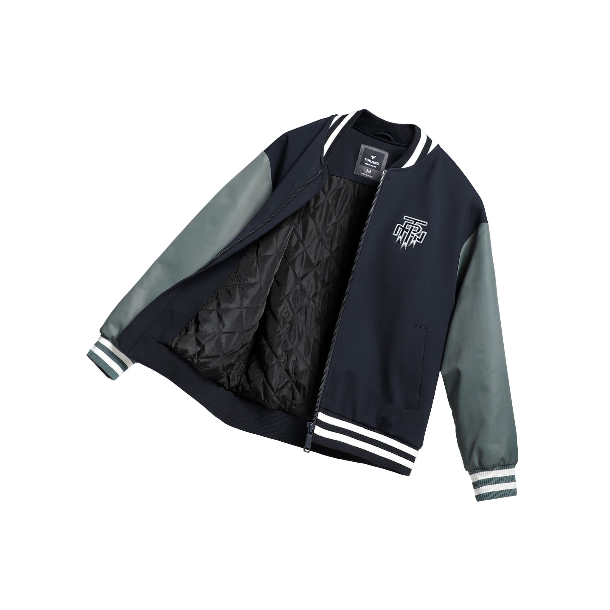  Áo khoác nỉ can phối cổ bomber thêu logo ngực GWCS501 