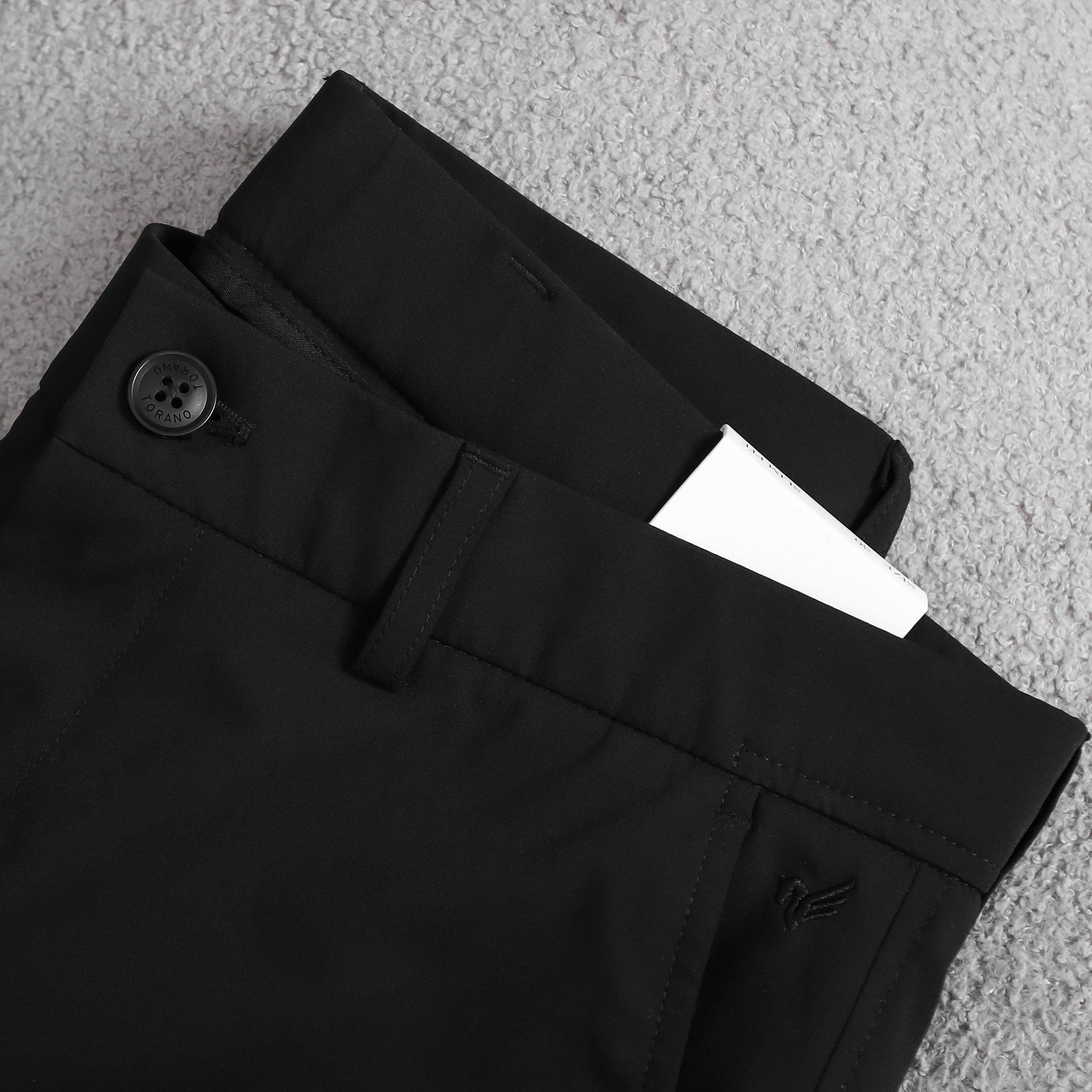  Quần âu slimfit trơn cạp luồn chun thêu logo GABT503 