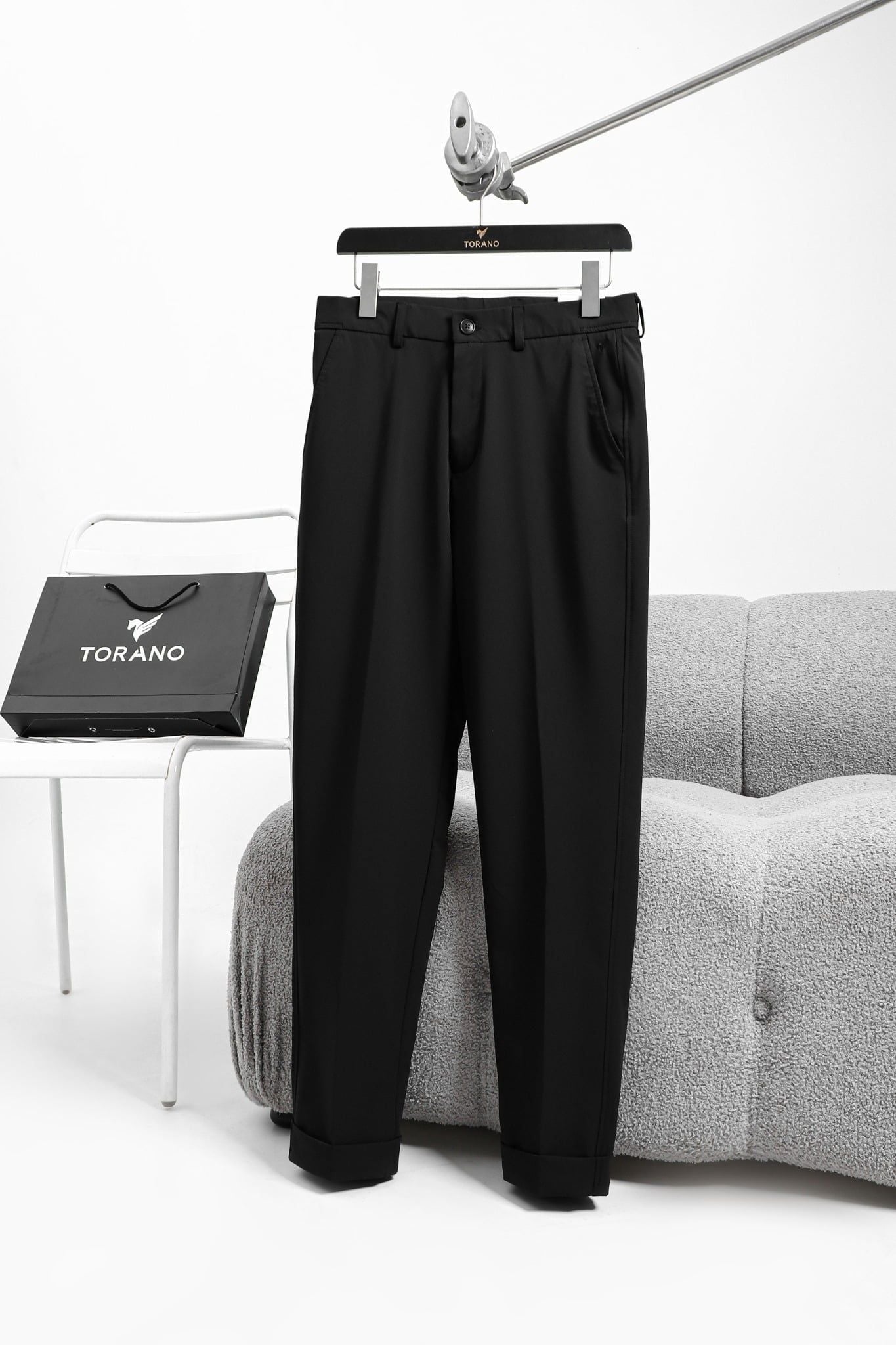  Quần âu slimfit trơn cạp luồn chun thêu logo GABT503 