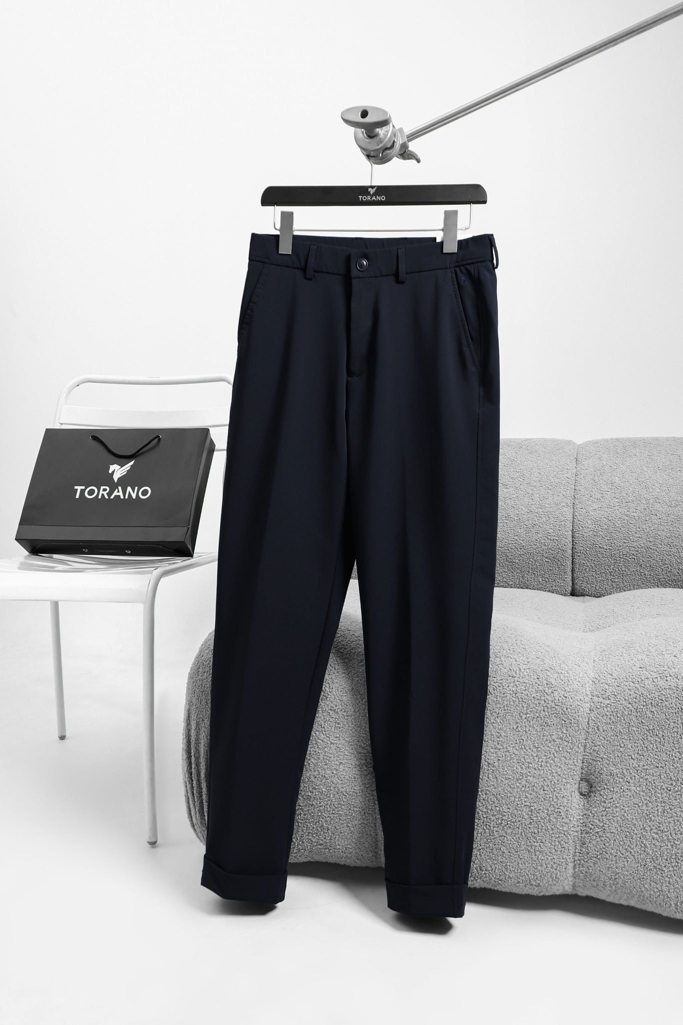  Quần âu slimfit trơn cạp luồn chun thêu logo GABT503 