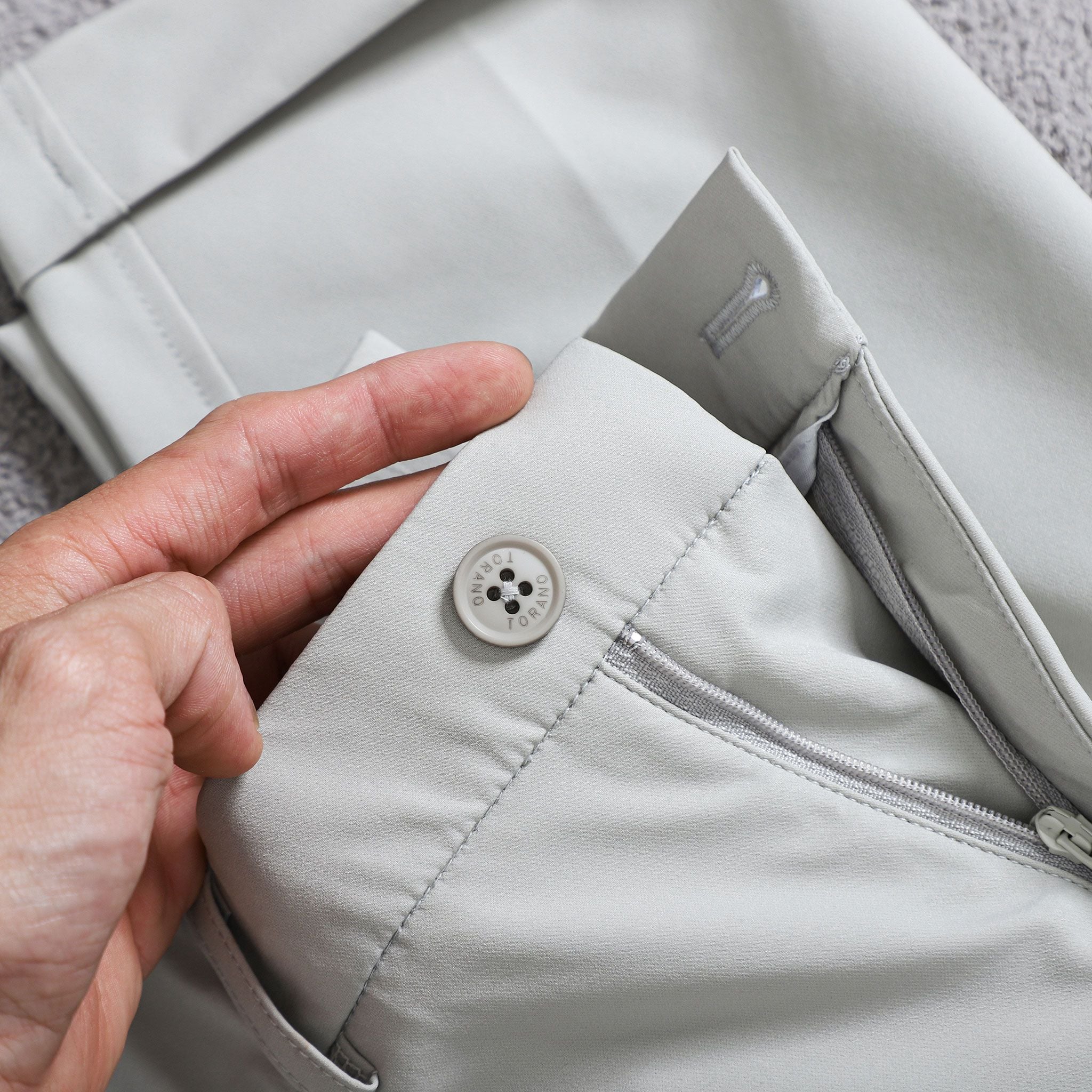  Quần âu slimfit trơn cạp luồn chun thêu logo GABT503 