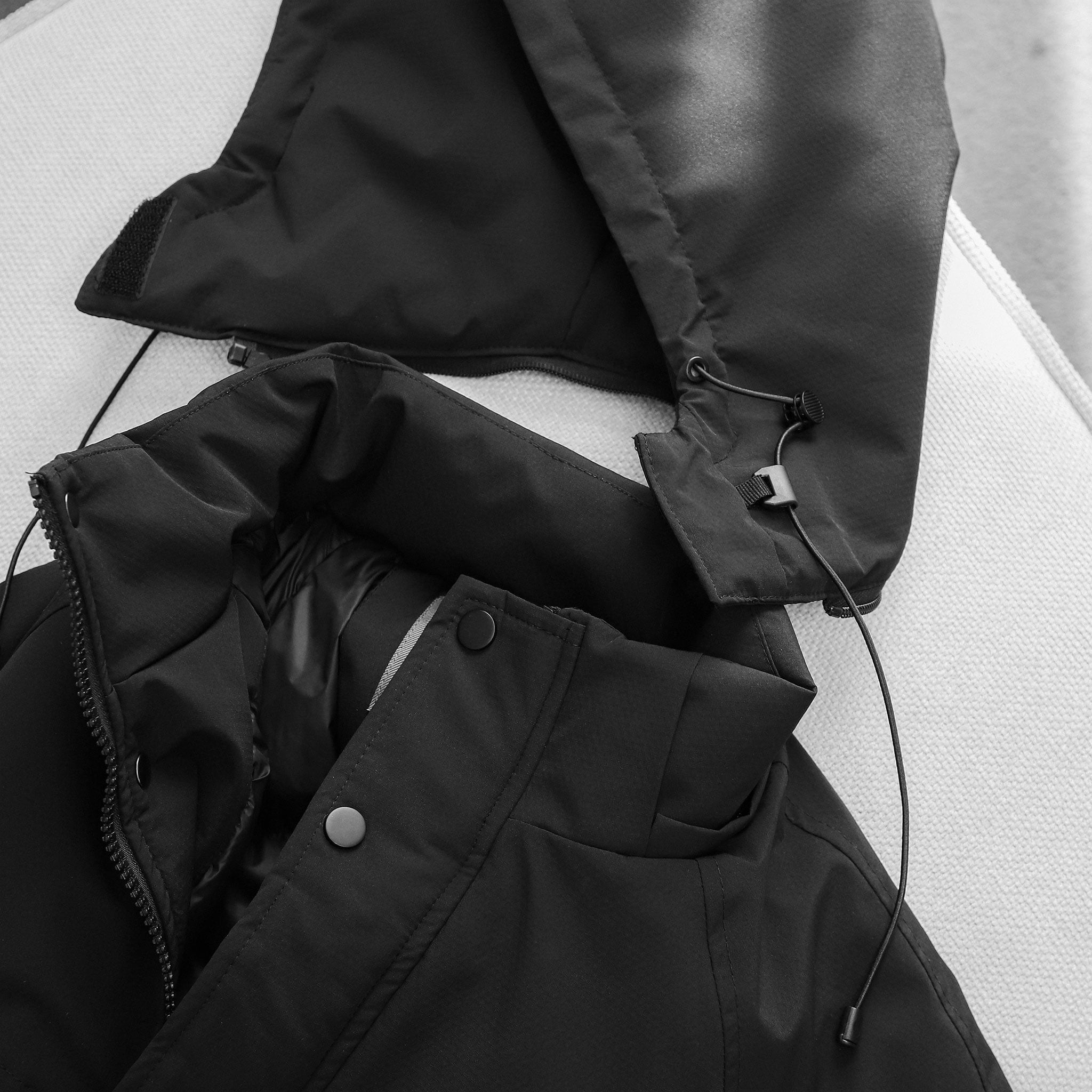  Áo khoác phao 3 lớp lót bông mũ rời GWCP302 