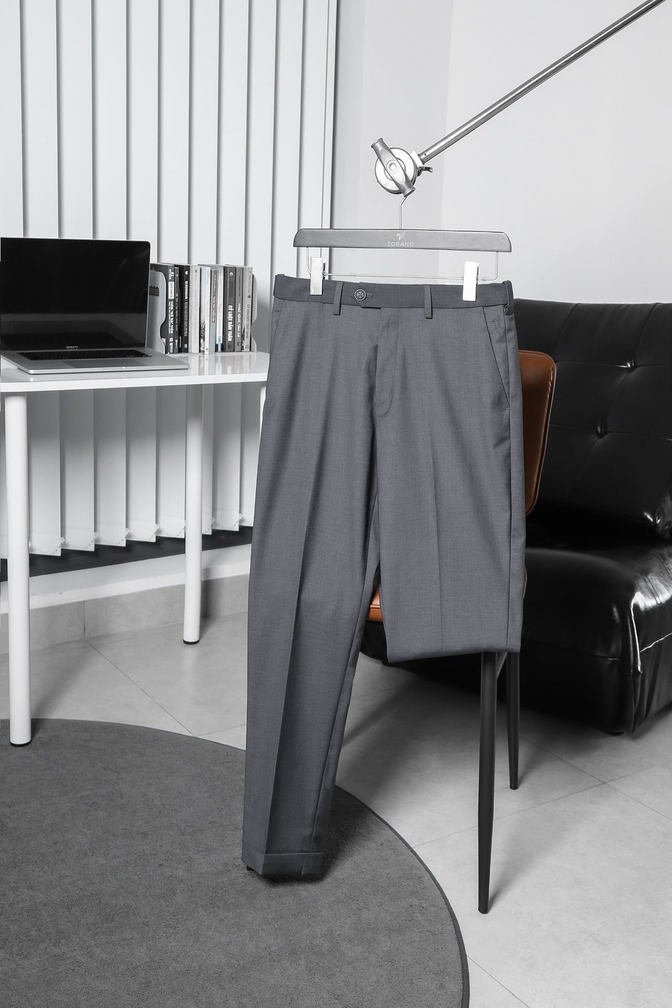  Quần âu slimfit trơn cạp chun gấu LV GABT892 