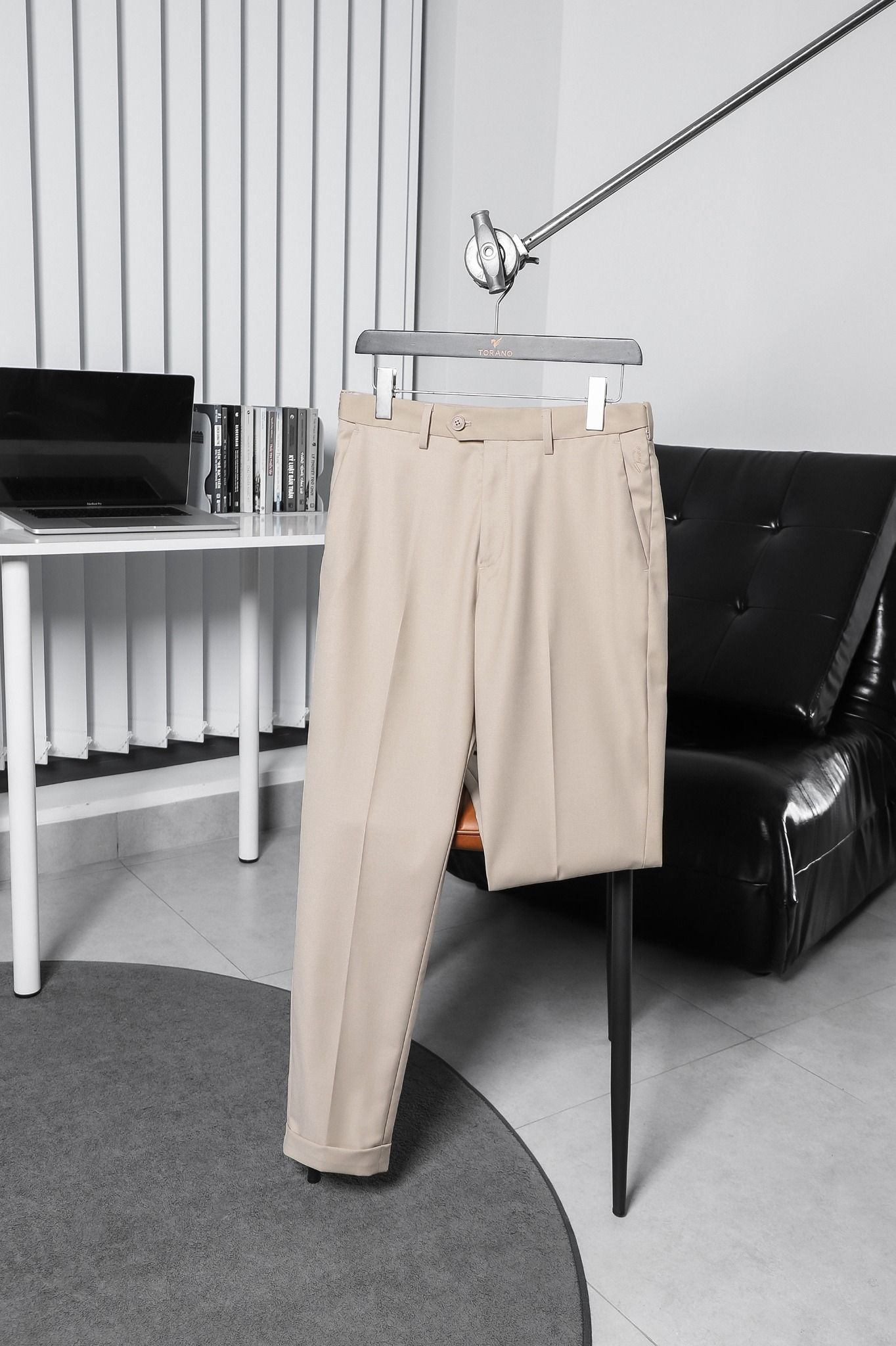  Quần âu slimfit trơn cạp chun gấu LV GABT892 