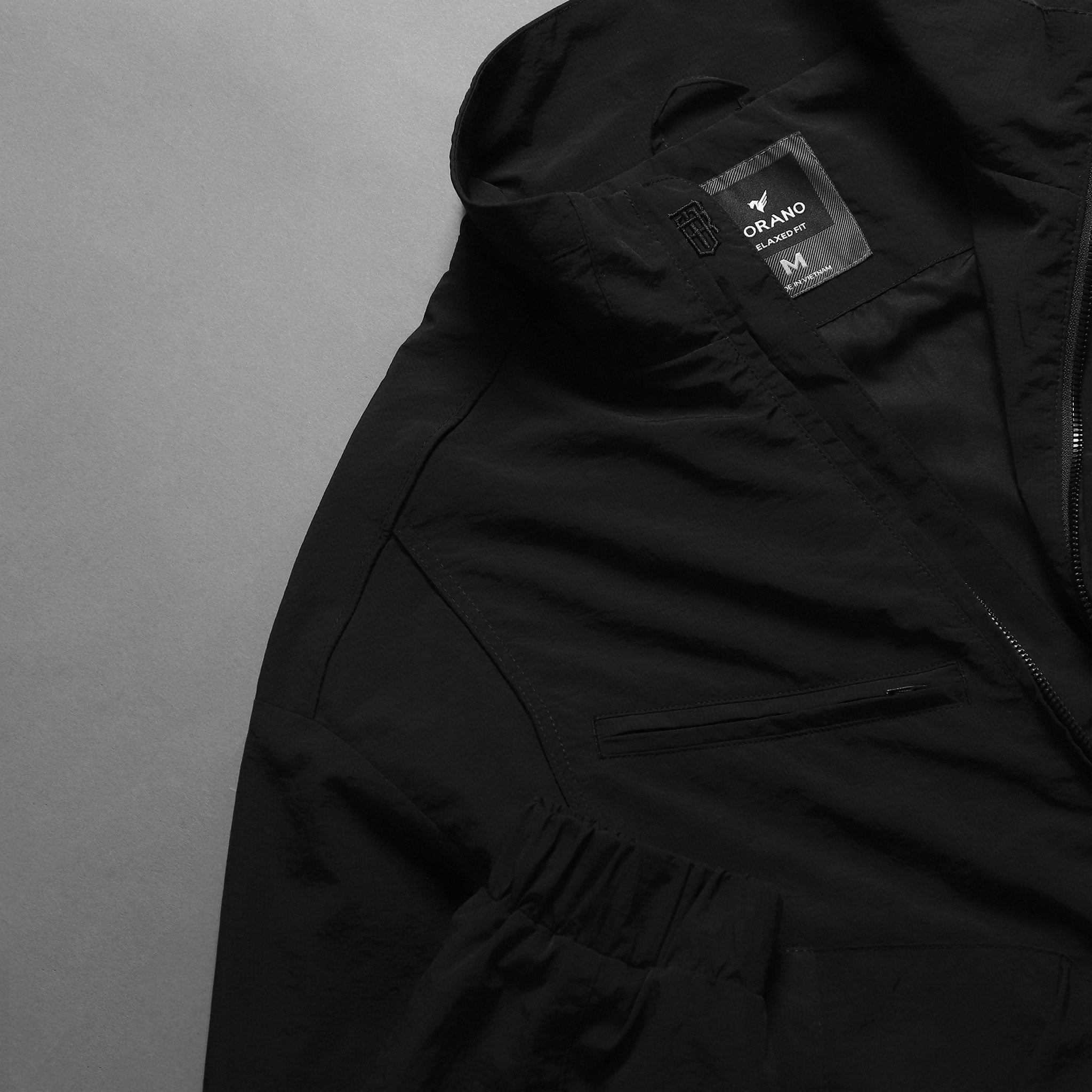  Áo khoác gió 2 lớp relaxedfit cổ cao logo thêu GWCW805 