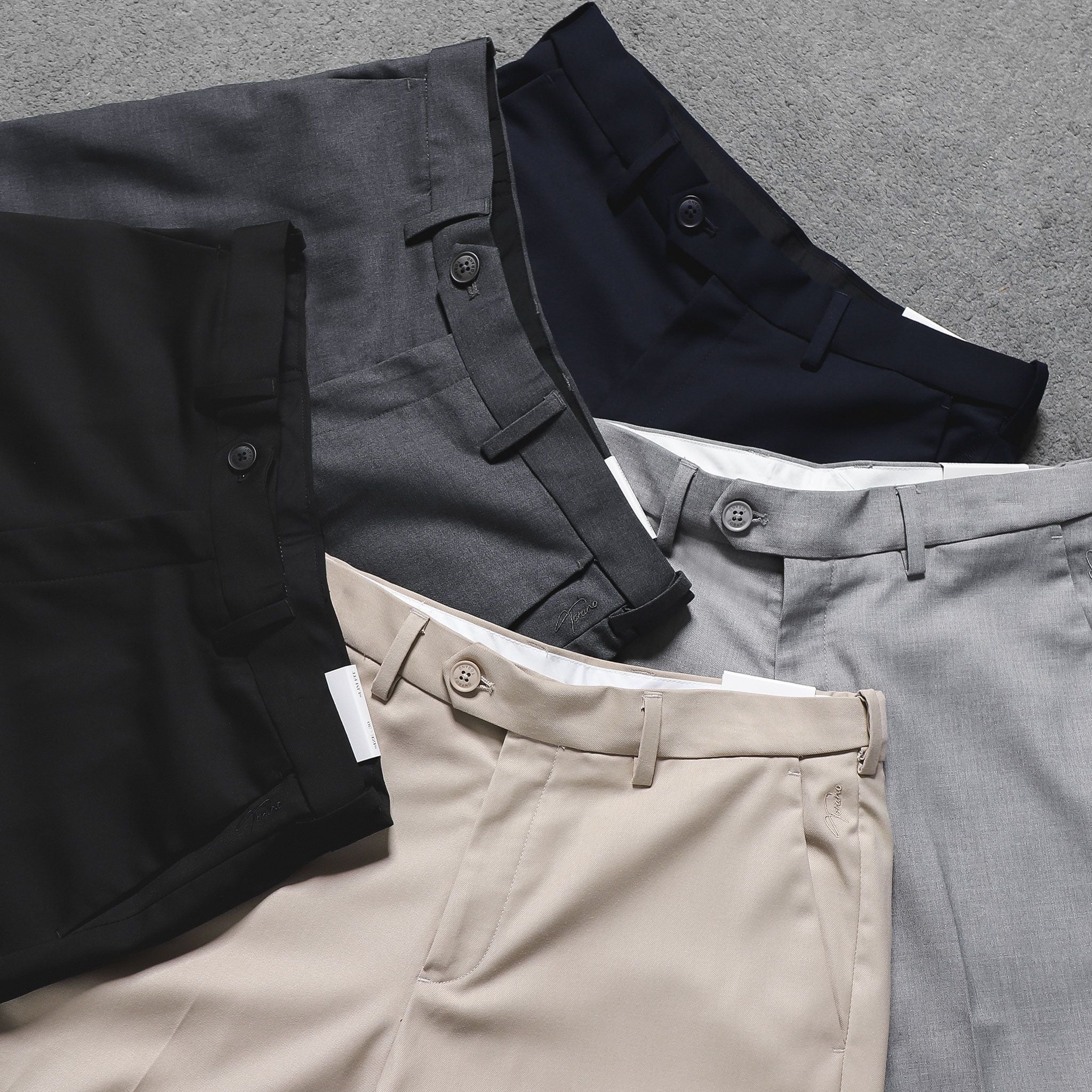  Quần âu slimfit trơn cạp chun gấu LV GABT892 