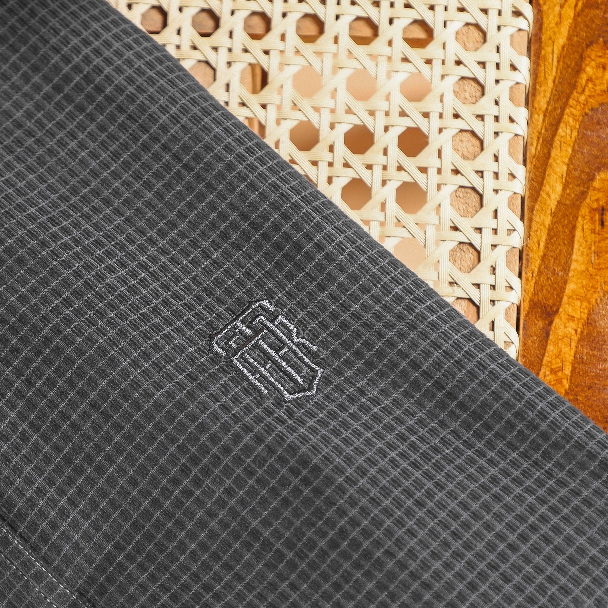  Sơ mi dài tay nhung tăm regularfit thêu logo ngực GATB302 