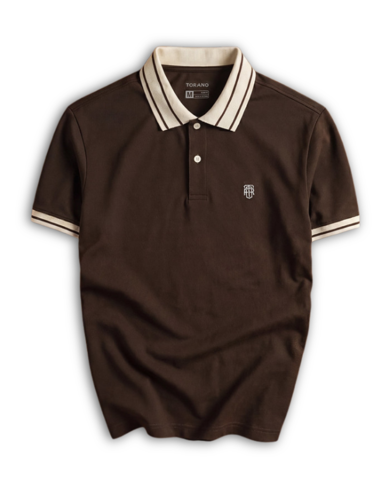 Áo polo trơn bo kẻ HSTP903