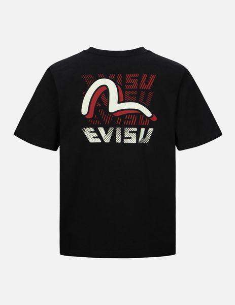  Áo Thun Evisu Đen Sọc Hàng Chính Hãng 