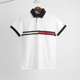  Áo Polo Tommy Hilfiger- Slim Fit Essential Flag Polo White | 78J3127 110 Hàng Chính Hãng 