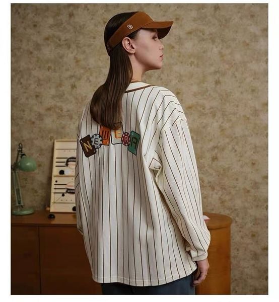  SALE - Áo New Era Jersey Tay Dài Kem Sọc Nâu Hàng Chính Hãng | 13789278 