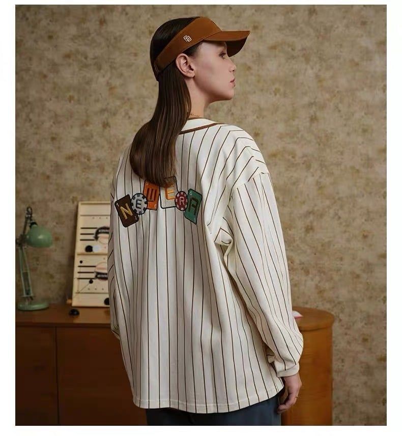  SALE - Áo New Era Jersey Tay Dài Kem Sọc Nâu Hàng Chính Hãng | 13789278 