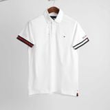  Áo Polo Tommy Hilfiger Slim Fit Flag Tipped In Fresh White | 78J9762 100 