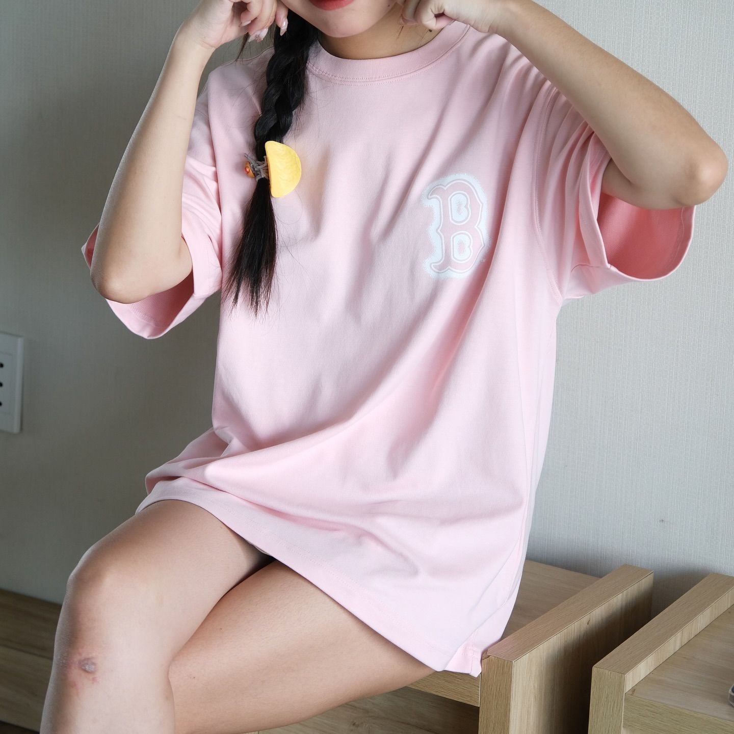  SALE - Áo Thun New Era B Hồng Logo Sơn 16301789 