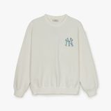  Sweater MLB Mono Denim Trắng 3AMTM0851 