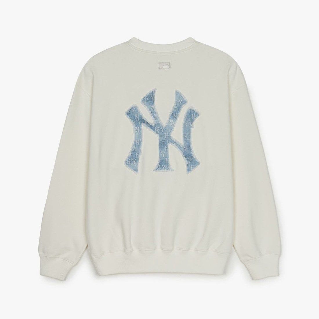  Sweater MLB Mono Denim Trắng 3AMTM0851 
