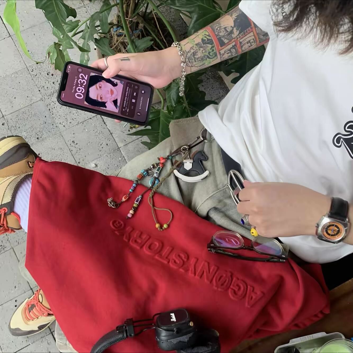  Sweater Agony Gấu Đỏ Đô Chính Hãng Phân Phối Bởi Fox Sneaker 