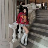  Sweater Agony Gấu Đỏ Đô Chính Hãng Phân Phối Bởi Fox Sneaker 