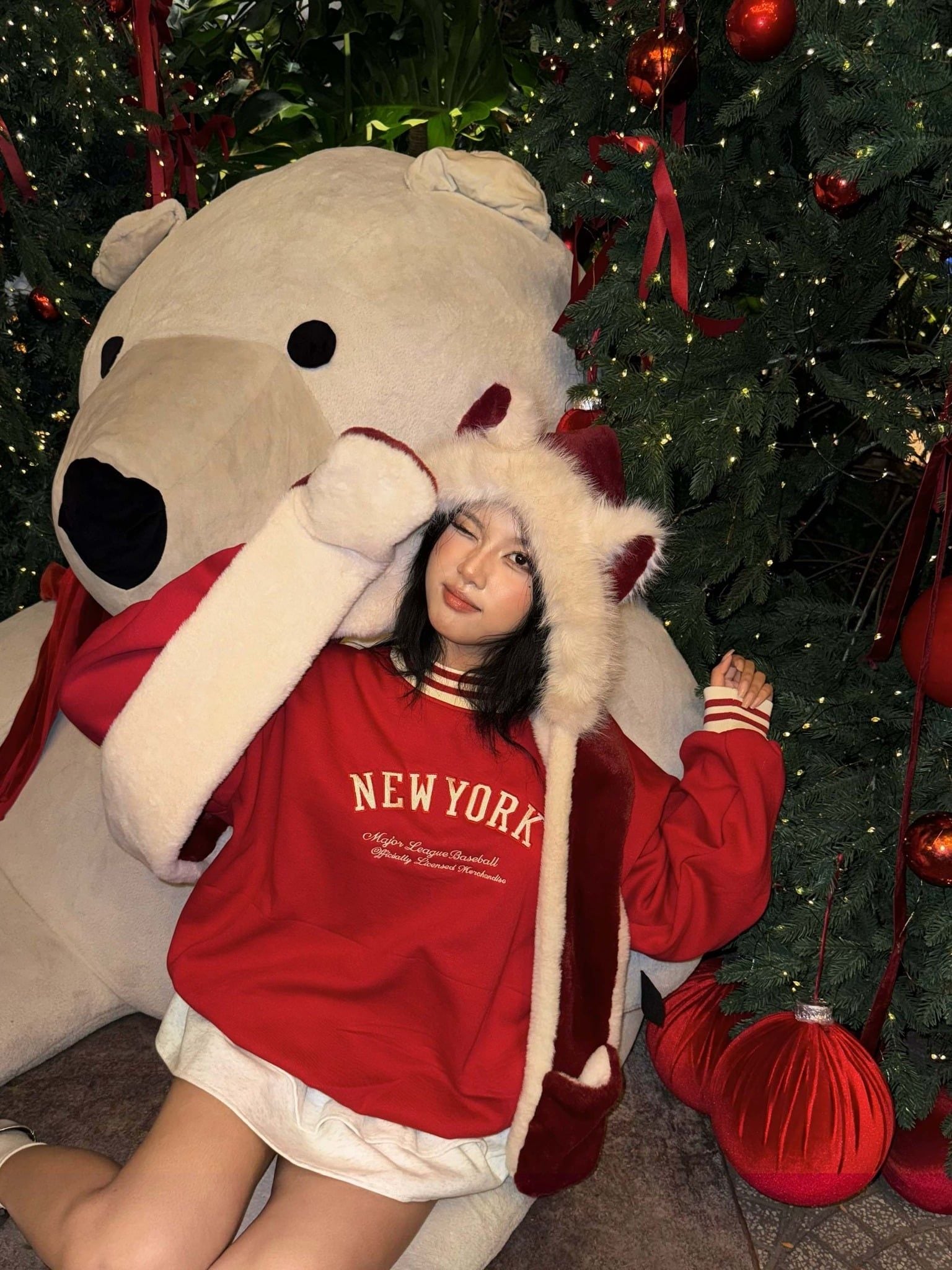  Sweater New Era Đỏ Bo Kem Hàng Chính Hãng 15367841 