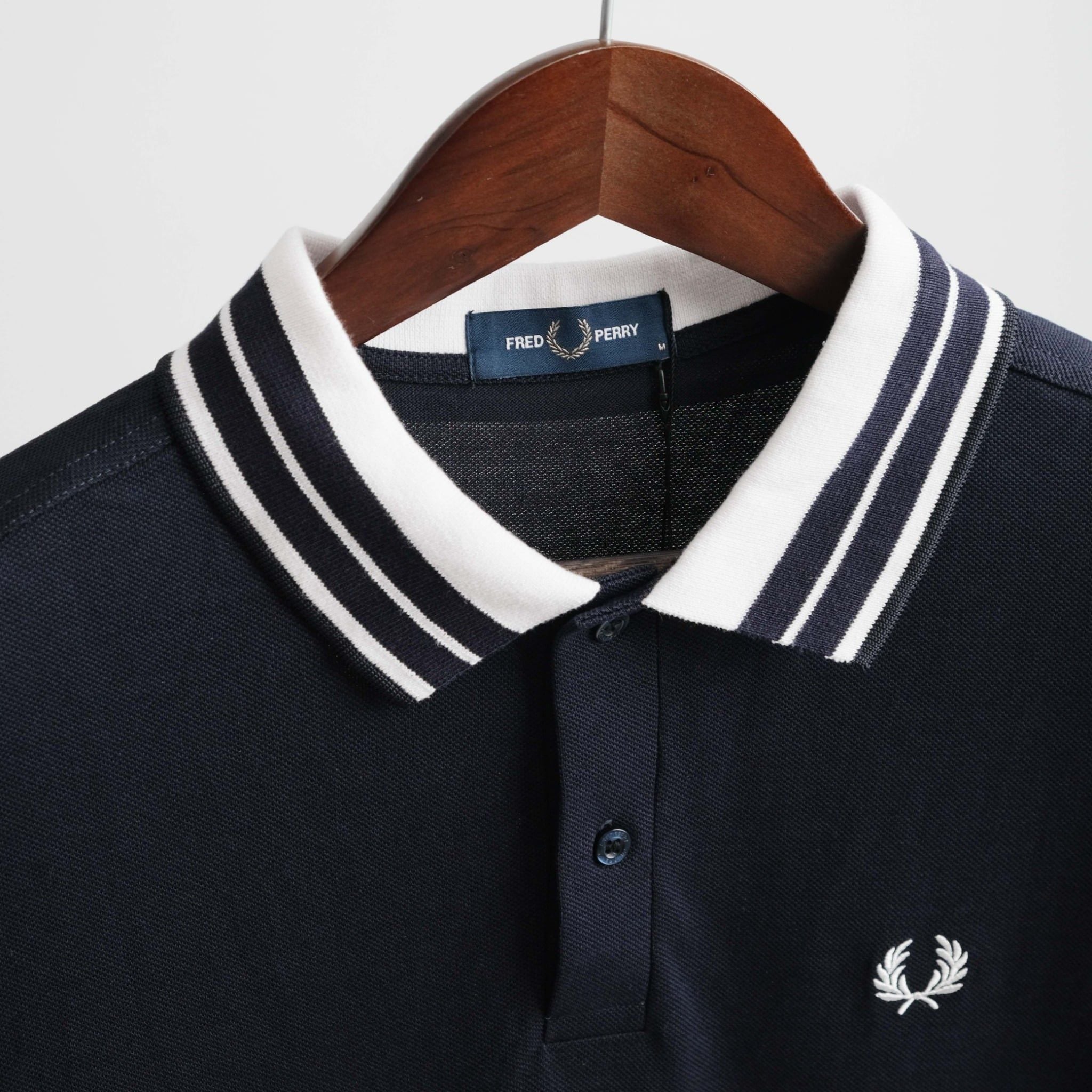  Polo Fred Perry Navy Cổ Viền Hàng Chính Hãng 