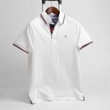  Polo Tommy Premuin Pique Sim Fit Trắng Basic Hàng Chính Hãng 