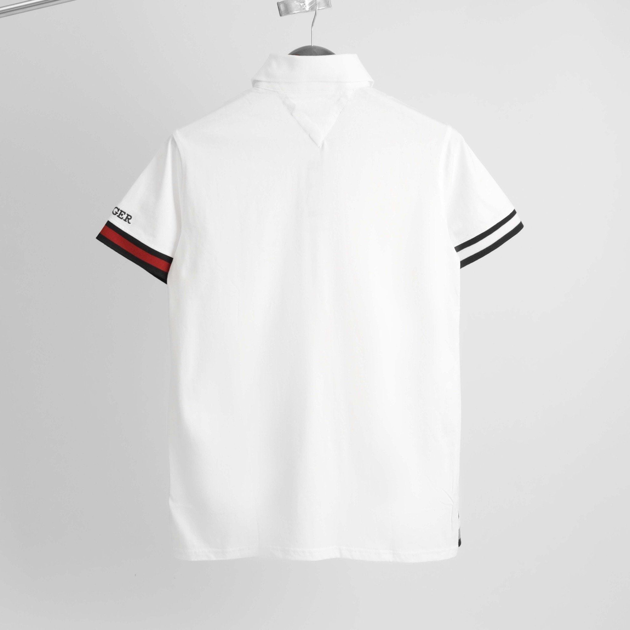  Áo Polo Tommy Hilfiger Slim Fit Flag Tipped In Fresh White | 78J9762 100 