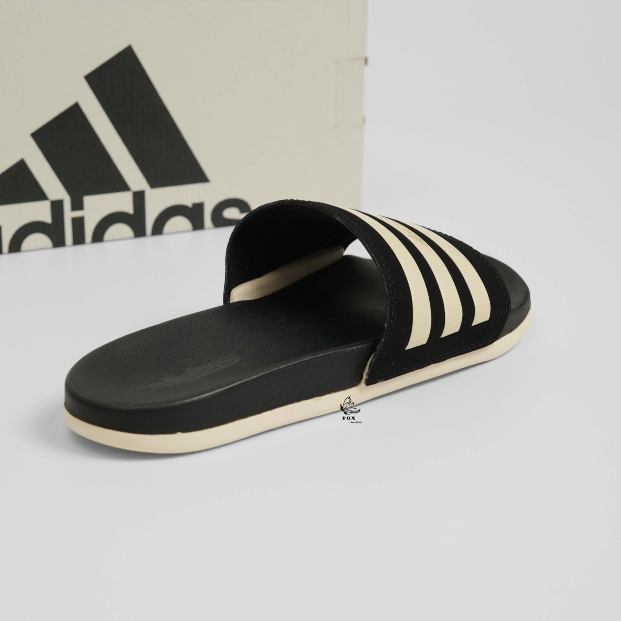  Dép Adidas Comfort - RETRO 1972 Đen Sọc Kem Hàng Chính Hãng CODE: GW5969 