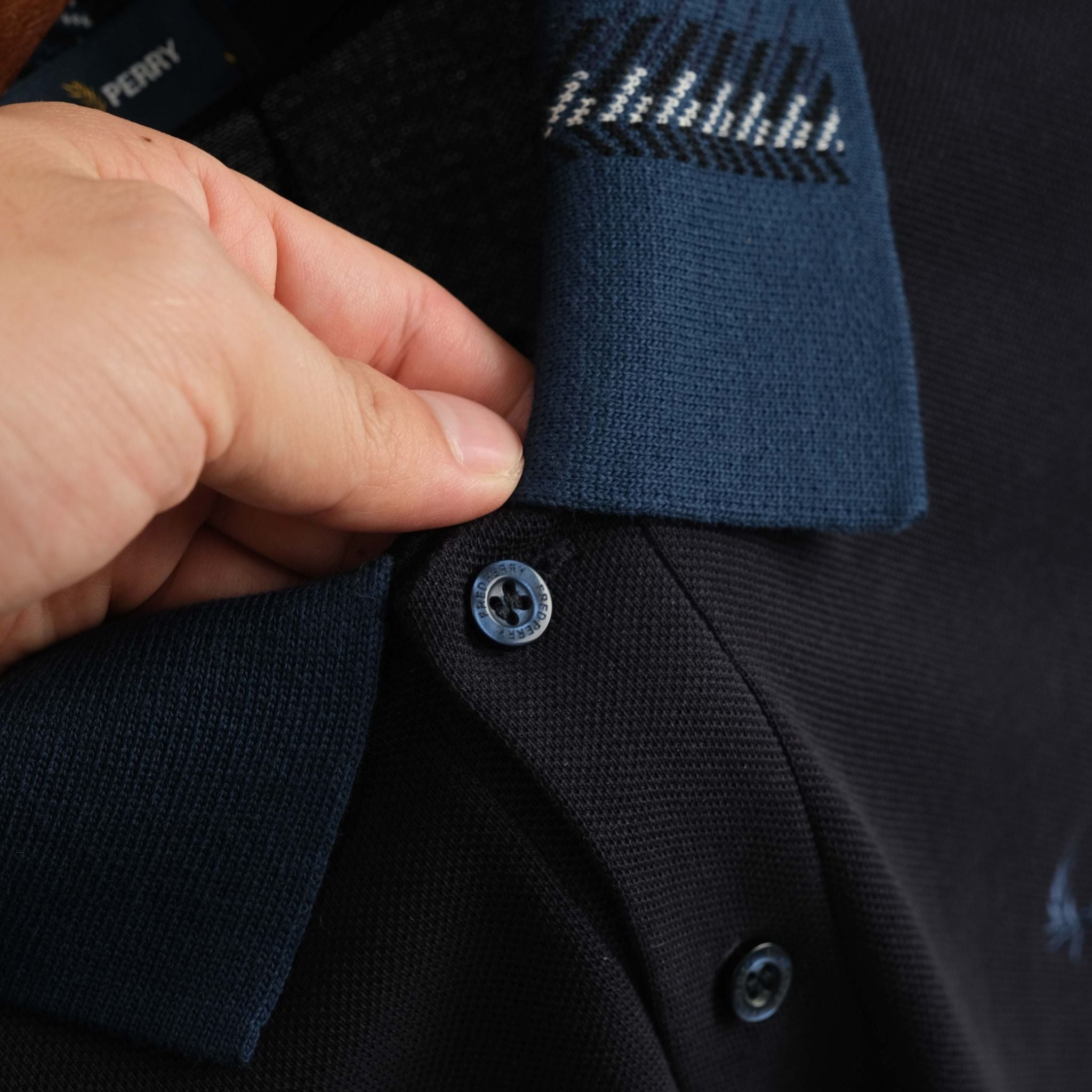  Polo Fred Perry Xanh Cổ Sọc Hàng Chính Hãng 