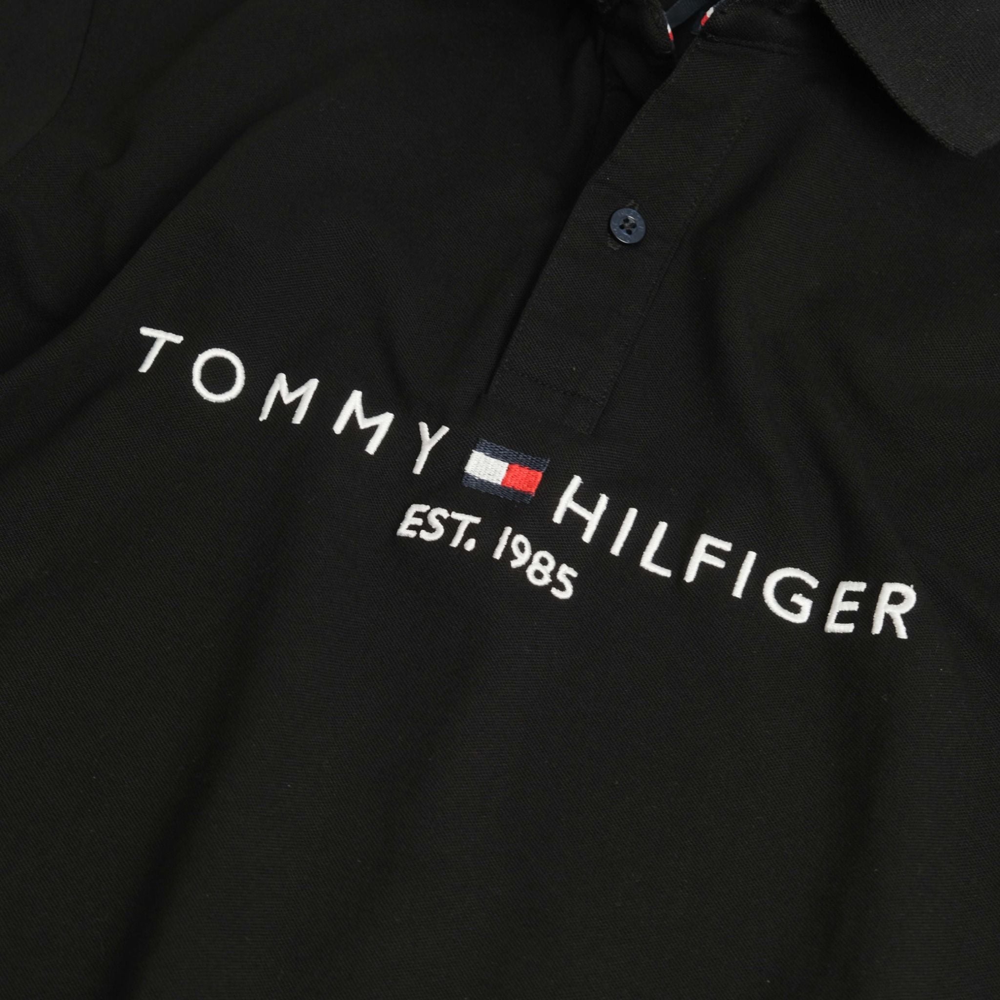  Áo Polo Tommy Hilfiger 1985 Logo Black 78J6983 001 Hàng Chính Hãng 